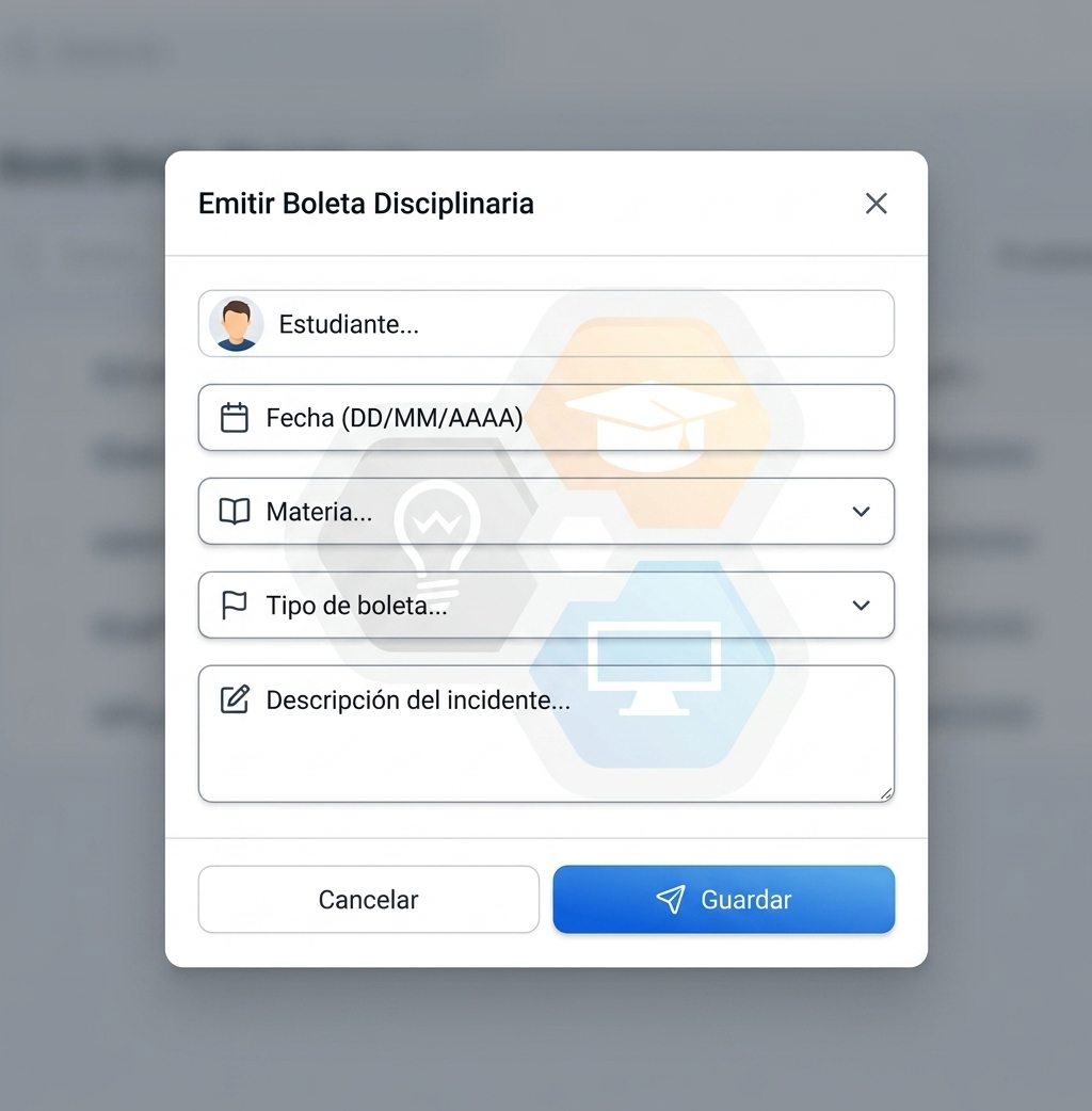 Boletas Disciplinarias Digitales - Software para colegios y liceos